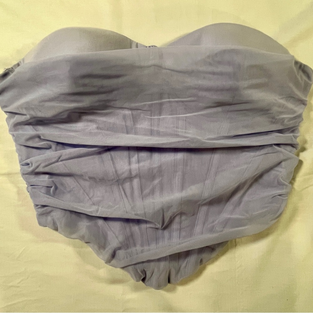 Chic Strapless Lavender Crop Top